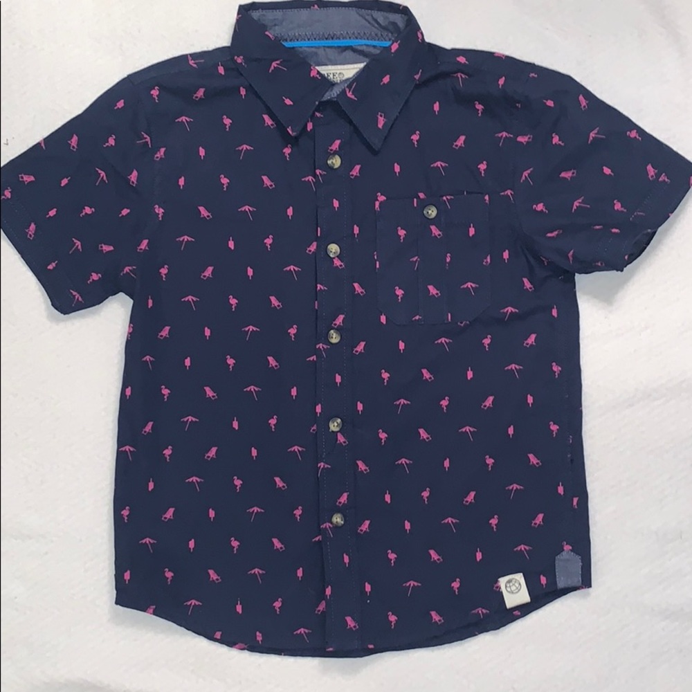 KIDS SHORT SLEEVE BUTTON UP